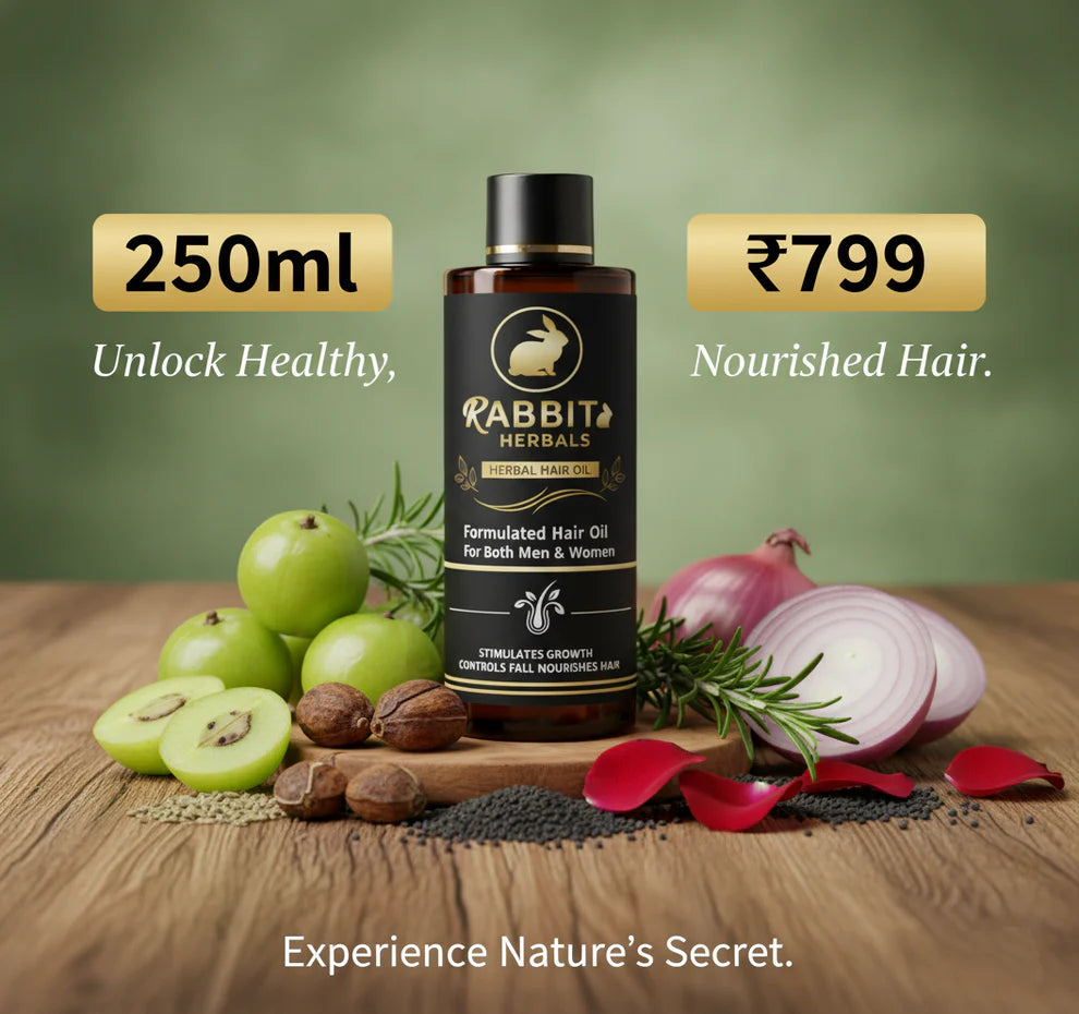Rabbit Herbal Hair Oil – 100% Stronger, Healthier Growth ⭐⭐⭐⭐⭐ 4.9/5