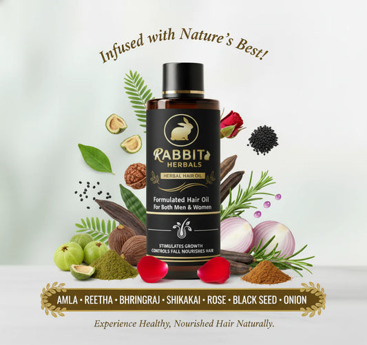 Rabbit Herbal Hair Oil – 100% Stronger, Healthier Growth ⭐⭐⭐⭐⭐ 4.9/5